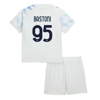 Inter Milan Alessandro Bastoni #95 Maglia Gara Trasferta Repliche 2025-26 Bambino Maniche Corte